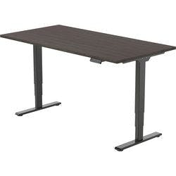 euroseats Economy Sitz-Stehschreibtisch Rechteckig Eiche T-Fuß 2 Schreibtischcontainer 1.400 (B) x 800 (T) x 1.275 (H) mm Metall Produktbild
