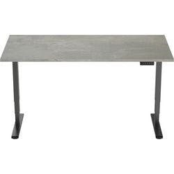 euroseats Economy Sitz-Stehschreibtisch Rechteckig Beton T-Fuß 2 Schreibtischcontainer 1.400 (B) x 800 (T) x 1.275 (H) mm Metall Produktbild