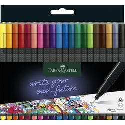 Faber-Castell Grip Fineliner 0,4 mm Farbig sortiert 20 Stück Produktbild
