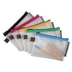 Exacompta Reißverschlusstasche 34120E Reißverschluss PP (Polypropylen), EVA (Ethylen-Vinylacetat) 17 (B)0,4 (T)12 (H) cm Farbig Sortiert 10 Stück Produktbild