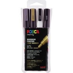 POSCA POSCA PC-3M Farbmarker Farbig sortiert Fein Rundspitze 0,9 - 1,3 mm 4 Stück Produktbild