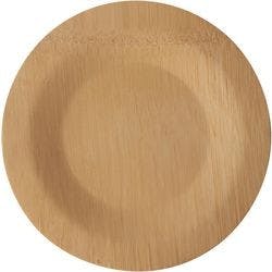 PAPSTAR Pure Einwegteller Bambus 18 cm Naturfarben 10 Stück Produktbild
