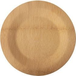 PAPSTAR Pure Einwegteller Bambus 23 cm Naturfarben 10 Stück Produktbild