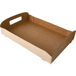 Papstar Tragetablett Pure Pappe 350 mm x 240 mm Braun 10 Stück Produktbild