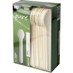Papstar Löffel Pure Papier Weiß 155 mm 100 Stück Produktbild