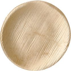 PAPSTAR Einwegteller Palmblatt 150 mm Naturfarben 25 Stück Produktbild