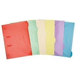 Djois Smartfolders Dokumentenmappe 111305 Karton Klettverschluss 24,5 (B) x 0,1 (H) cm Farbig sortiert 6 Stück Produktbild