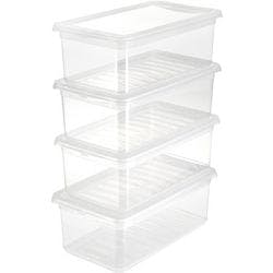 keeeper Aufbewahrungsbox 30019 4 x 5,6 L Transparent PP (Polypropylen) 19,5 x 33 x 12 cm 4 Stück Produktbild