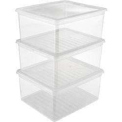 keeeper Aufbewahrungsbox 30031 3x 18 L Transparent PP (Polypropylen) 33,5 x 39 x 18 cm 3 Stück Produktbild