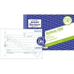AVERY Zweckform Quittungsformulare inkl. MwSt. 1255 DIN A6 quer Perforiert N/A 100 Blatt Produktbild