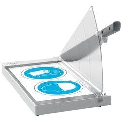 Leitz Precision Office Hebelschneider 9022 A3 420 mm Edelstahl-Klinge Premium Glasarbeitsfläche EdgeGlow-Kantenlicht Grau 15 Blatt Produktbild