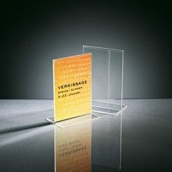 Sigel Tischaufsteller DIN A6 T-Form 10,5 (B) x 5,5 (T) x 15 (H) cm Transparent Produktbild