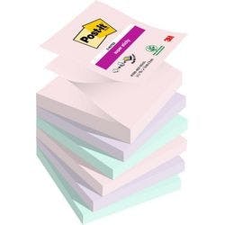 Post-it Sticky Z- Haftnotizen Soulful 76 x 76 Farbig sortiert 90 Blatt 6 Stück Produktbild