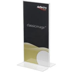 Deflecto Tischaufsteller DL T-Form 10 (B) x 8 (T) x 21,5 (H) cm Transparent Produktbild