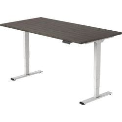 euroseats Economy Sitz-Stehschreibtisch Rechteckig Eiche T-Fuß 2 Schreibtischcontainer 1.400 (B) x 800 (T) x 1.275 (H) mm Metall Produktbild