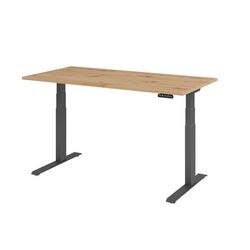 Hammerbacher Sitz-Steh-Arbeitsplatz XDKB16 Eiche Graphit Produktbild