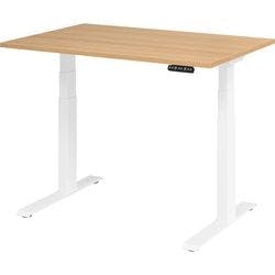 Hammerbacher Sitz-Steh-Arbeitsplatz XDKB12 1.200 x 800 x 1.290 mm Eiche, Weiß Produktbild