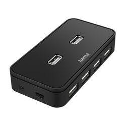 Hama USB Hub mit Netzteil 200123 7 Ports USB 2.0 480 Mbit/s Produktbild