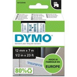 DYMO D1 Beschriftungsband Authentisch 45014 S0720540 Selbsthaftend Blau auf Weiß 12 mm x 7 m Produktbild