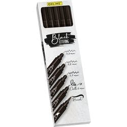 Online Fineliner, Pinselstifte Schwarze Beschriftung 19114 Schwarz Produktbild
