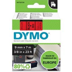 DYMO D1 Beschriftungsband Authentisch 40917 S0720720 Selbsthaftend Schwarz auf Rot 9 mm x 7 m Produktbild