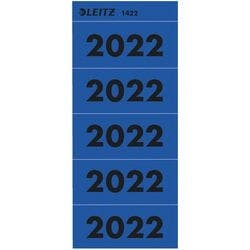 Leitz Jahresinhaltsetiketten 2022 Blau 60 x 25,5 mm Packung mit 100 Stück Produktbild
