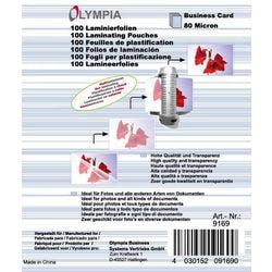 Olympia Laminierfolien Visitenkarte & Kreditkarte 80 Mikron (2 x 80) Transparent Produktbild
