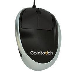 BakkerElkhuizen Goldtouch BNEGTEMR Kabelgebundene Maus Verkabelt Nein Schwarz, Silber Produktbild