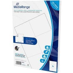 MediaRange Universaletiketten MRINK144 Rechteckig Inkjet- und Laserdrucker und Kopierer Weiß Produktbild