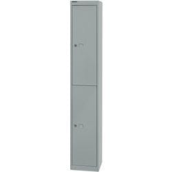 Bisley Metall Schließfach 2 Türen 1 abteile Schlüssel 305 x 305 x 1.802 mm Silber Produktbild