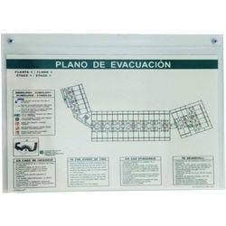 Archivo 2000 Informationsschild DIN A5 quer Wandmontiert 21 (B) x 17 (H) cm Transparent Produktbild