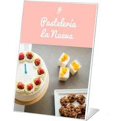 Archivo 2000 Tischaufsteller DIN A6 L-Form 10,5 (B) x 4,5 (T) x 15 (H) cm Transparent Produktbild