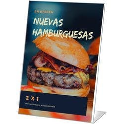 Archivo 2000 Tischaufsteller 60 x 90 mm L-Form 6 (B) x 3 (T) x 9 (H) cm Transparent Produktbild