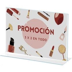 Archivo 2000 Tischaufsteller DIN A4 quer T-Form 30 (B) x 8,5 (T) x 21,5 (H) cm Transparent Produktbild