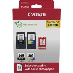 Canon 560, 561 Original Tintenpatrone Schwarz, Cyan, Magenta, Gelb 2 Stück Produktbild