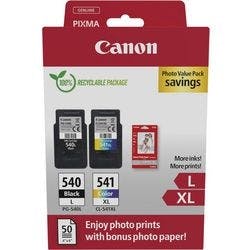 Canon 540, 541 Original Tintenpatrone Schwarz, Cyan, Magenta, Gelb 2 Stück Produktbild