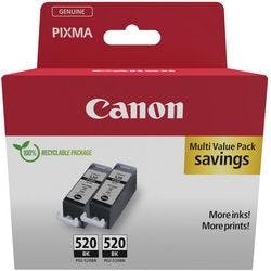 Canon 520 Original Tintenpatrone Schwarz Duopack 2 Stück Produktbild