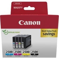 Canon 2500 Original Tintenpatrone Schwarz, Cyan, Magenta, Gelb 4er-Pack Produktbild