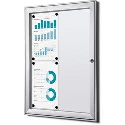 SHOWDOWN Abschließbarer Schaukasten Magnetisch 52,1 B x 69,6 H cm Silber 4 x DIN A4 Produktbild