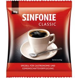 Sinfonie Sinfonie Gemahlener Kaffee geschmackvoll und kräftig 3/5 60 Stück à 50 g Produktbild