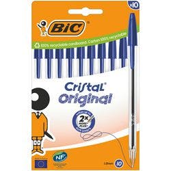 BIC Cristal Original Kugelschreiber Medium 0,4 mm Blau 10 Stück Produktbild