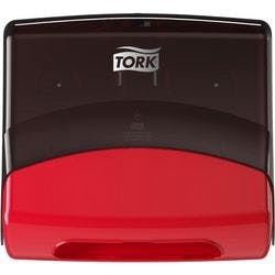 Tork W4 Falthandtuchspender Kunststoff Rot, Rauch 20,6 x 42,7 x 39,4 cm Produktbild