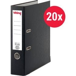 Viking Ordner DIN A4 75 mm Schwarz 2 Ringe PP (Polypropylen) Matt Hochformat 20 Stück Produktbild