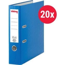Viking Ordner DIN A4 75 mm Blau 2 Ringe PP (Polypropylen) Matt Hochformat 20 Stück Produktbild