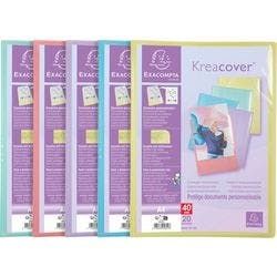 Exacompta Kreacover Pastel Präsentationsmappe DIN A4 Farbig sortiert 20 Stück Produktbild Print Hauptbild L