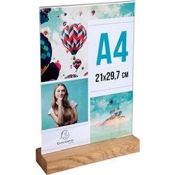 Exacompta Office Tischaufsteller DIN A4 T-Form 21 (B) x 6 (T) x 30,2 (H) cm Transparent 10 Stück Produktbild