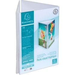 Exacompta Office Tischaufsteller DIN A5 T-Form 15 (B) x 14,5 (T) x 21,2 (H) cm Transparent 10 Stück Produktbild