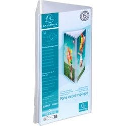 Exacompta Office Tischaufsteller DL Dreieckig 9,5 (B) x 9,5 (T) x 21,2 (H) cm Transparent 10 Stück Produktbild