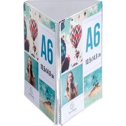 Exacompta Office Tischaufsteller DIN A6 Dreieckig 10,5 (B) x 10,5 (T) x 15 (H) cm Transparent 20 Stück Produktbild