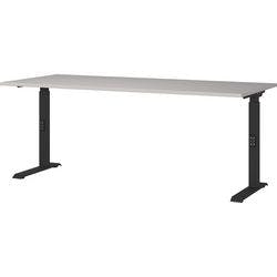 GERMANIA Sitz-Stehschreibtisch Metall, Spanplatte Kaschmir Schwarz C-Fuß 1.800 x 800 x 910 mm Produktbild